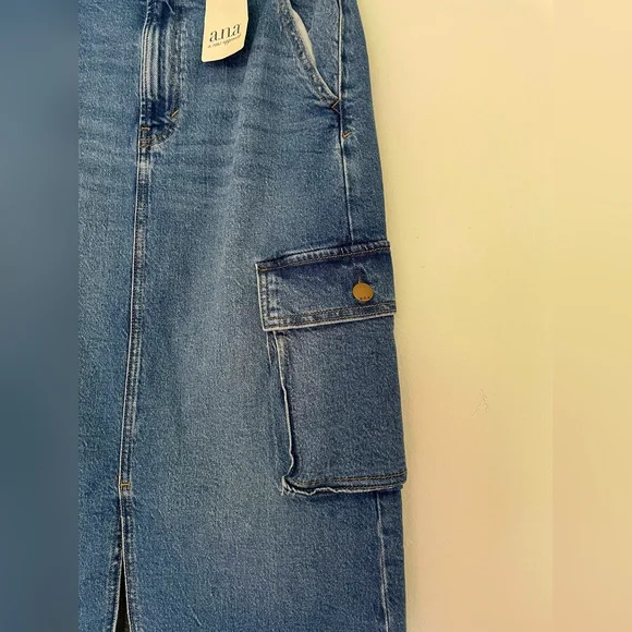 a.n.a Blue Denim Skirt Casual Style - Picture 3 of 7